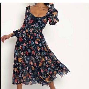 Blackmilk Vintage Flowers Tiers Romance Dress